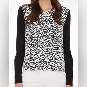Kate Spade New York Women’s Leopard Jacquard Panel Sweatshirt XL